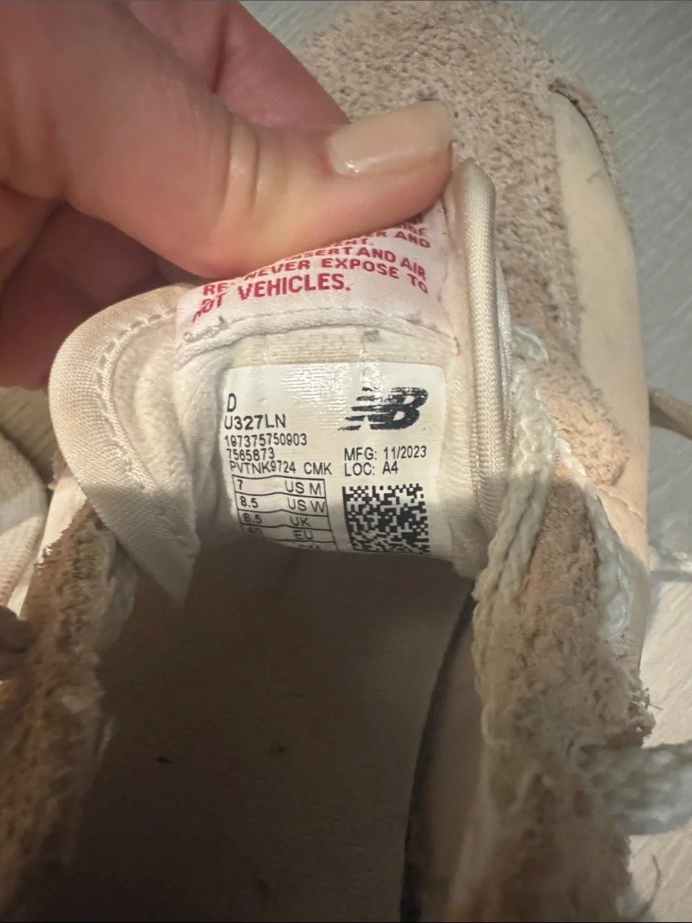 New Balance Pink and White Women's Sneakers